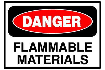 Danger Sign- Flammable Material